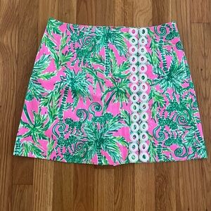Lilly Pulitzer Tropical Pink and Green Women's Skort